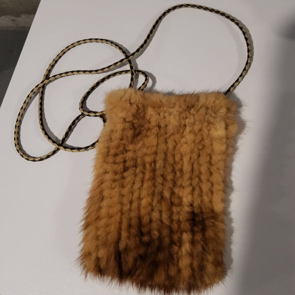 Fur phone show bag women